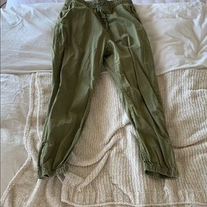 Army green joggers